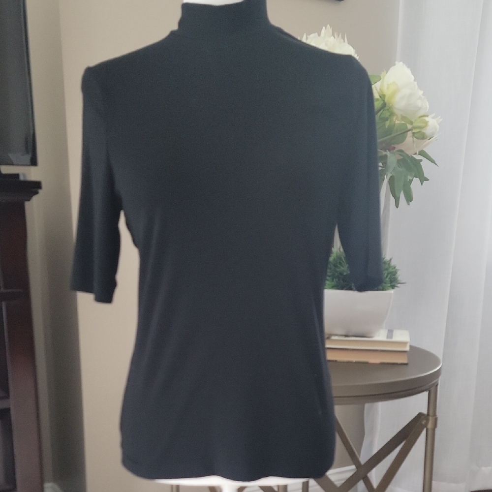 Banana Republic Black Women's Mock Turtleneck Blouse